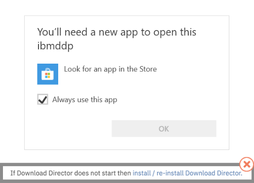 Screenshot of App Store message message